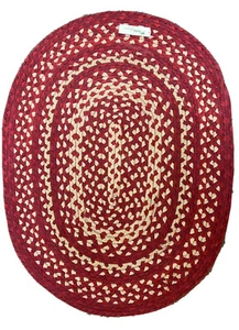 WINESAP Cotton Braided Oval Area Rug - 32" x 42" Diameter By Park Designs - Picture 1 of 6