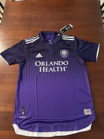 Adidas Orlando City SC AeroReady Soccer Jersey Purple Large Thick-&-Thin GI6448 Cover