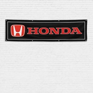 For Honda 2x8 ft Flag Car Racing Show Garage Man Cave Christmas Gift Banner - Picture 1 of 1