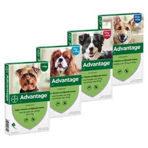 Advantage¹perro dog anti pulga fleas treatment 1-40 kg varios tamanos 4 pipetas - Imagen 1 de 8