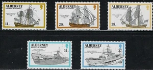 Ships on MNH Stamps from Alderney # 55-59 CV $4.60............13N....P-1129 - Picture 1 of 1