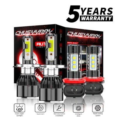 Combo de bombilla antiniebla de haz alto bajo LED para Hyundai Grand i10 2018-2019 Foto 1 de 4