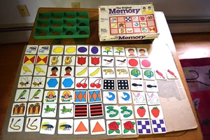 Original Memory Card Matching Game, 1980 Milton Bradley Complete #4664 - Picture 1 of 21