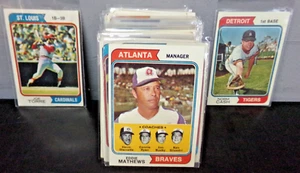 1974 TOPPS & TOPPS TRADED BASEBALL LOT (100) IN MID TO HIGH GRADE - Picture 1 of 1