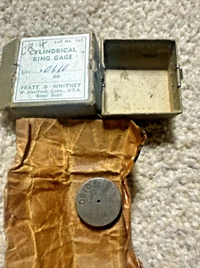 Pratt Whitney .0610” Go Cylindrical Ring Gage Bore Setting No.160 Machinist Tool - Picture 1 of 5