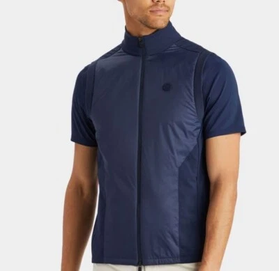 G/Fore Full Zip Repeller Vest Men’s Navy Blue TWLT Golf G4MA23O49O - Image 1 of 4