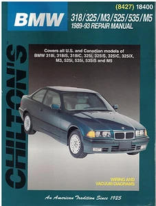 Chilton Repair Manual: BMW 318, 325, M3, 525, 535 & M5, 1989-1993 - Picture 1 of 1