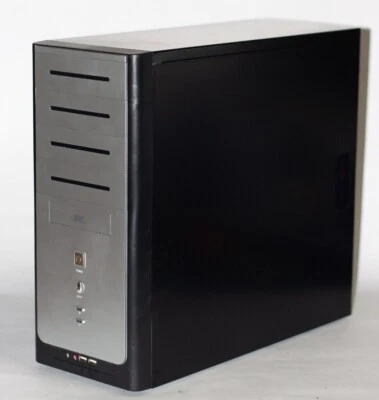 NOS XP era computer case for classic gaming AUS CAS GB505-SIL-BLK - Image 1 of 4