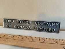 FORD MOTOR COMPANY CANADA Door Plaque Brass Sign Plate Model T Office Factory