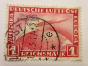 GERMANY, Scott: C43, Chicago ZEPPELIN, minor hinge stain, USED, Lot26, Cat $375 - Picture 1 of 2