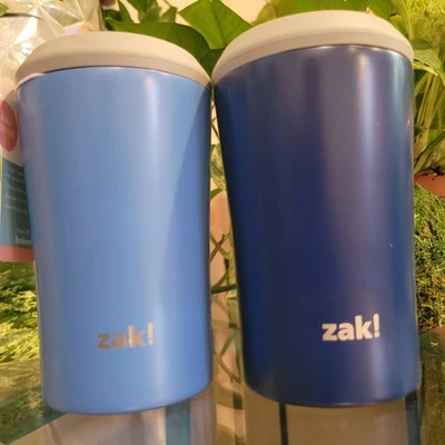 Juego de 2 botellas vaso de acero inoxidable Zak 13 oz Slim Can Cooler Dodgers azul marino Foto 1 de 4
