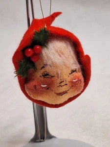 De colección Annalee 2" Rojo Cabeza de Elfo Adorno Navidad Meredith NH EE. UU. 1981 - Imagen 1 de 6