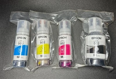 Juego de Tintas Epson 502 Ecotank Magenta, Cian, Amarillo y Negro Nuevo Precintado Foto 1 de 4
