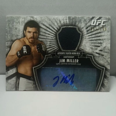 UFC JIM MILLER 2012 Topps UFC Bloodlines autograph RELIC FIGHTER NEW JERSEY  - Image 1 of 4