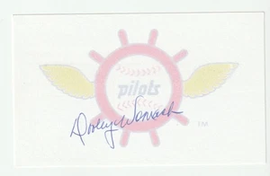 Dooley Womack signiert 3x5 Karteikarte Auto Seattle Pilots Autogramm Baseball COA - Bild 1 von 1