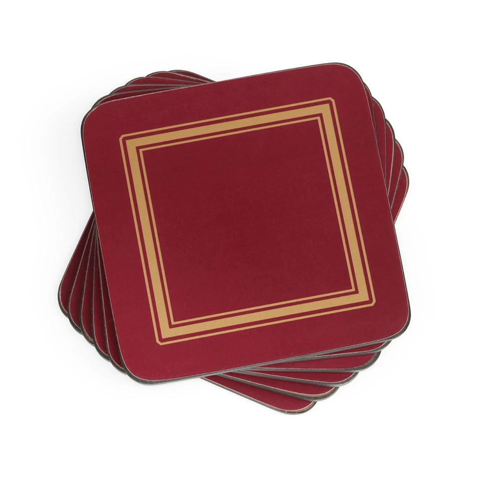 Pimpernel Classic Burgundy Coasters - Set of 6