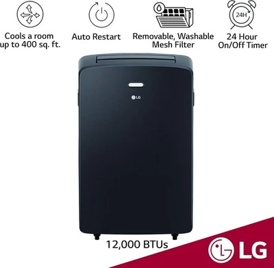 LG LP1217GSR 12000 BTU Portable Air Conditioner - Blk- - Image 1 of 4