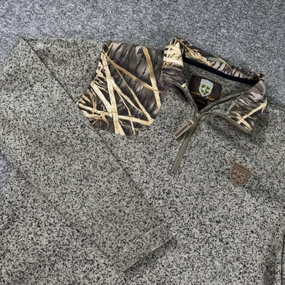 Gamekeeper By Gamehide Jacket Mens Large Green 1/4 Zip Fleece Camo Hunting  - Image 1 of 4