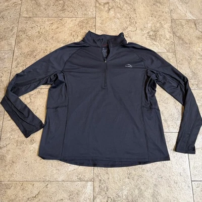 L.L. Pullover Bean 1/4 Cremallera Hombres XXL Regular Negro Ajustado Capa de Rendimiento Senderismo Top Foto 1 de 4