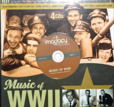 Music of WW11, NEW 4 CDS 40 Original Artist Hits, Custom Rare Box Big Band - Image 1 of 3