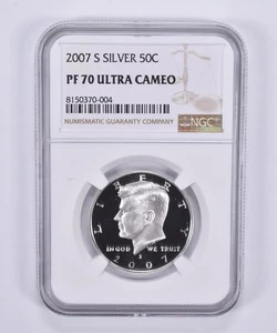 2007-S Kennedy Half Dollar Silver PF70 UCAM NGC Brown Label *6344 - Picture 1 of 5