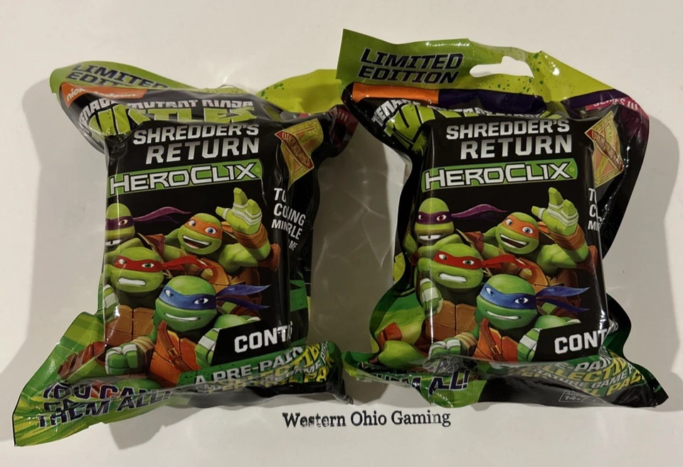 Heroclix 2 x TMNT Trituradora Retorno Gravedad Alimentación Serie 3 Booster Pack NUEVO Paquetes Foto 1 de 1