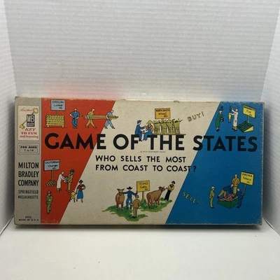 Vintage 1956 Game of the States by Milton Bradley Board Game MB #4920 READ - Image 1 of 4