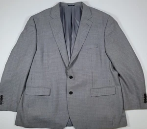 Ralph Lauren Blazer 50R Gray Blue Black Houndstooth Jacket Sport Coat Wool●Note - Picture 1 of 10