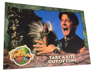 1993 The Flintstones Trading Card Topps #79 Vintage Take A Bite Out of Cliff - Picture 1 of 3