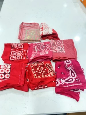 Лот из 8 винтажных современных носовых платков бандана с флагом США хлопковая смесь Париж - Изображение 1 из 4