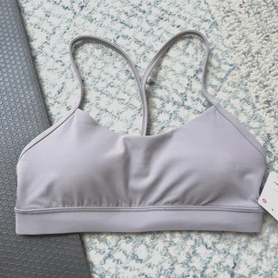 Lululemon FLOW Y NULU BRA MAUVE GREY SZ 6  NWT - Image 1 of 4