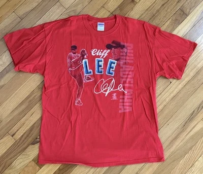 Philadelphia Phillies MLB Cliff Lee #33 Red MLBPA Men's Tee XL NWOT Deadstock - Image 1 of 4