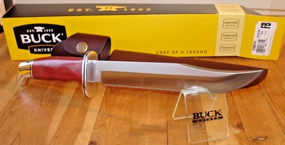 NUEVO EN CAJA CUCHILLO FB BUCK 120 BO13 GENERAL BCCI BOS S35VN HOJA ROJO MANGO MICARTA EE. UU. Foto 1 de 4