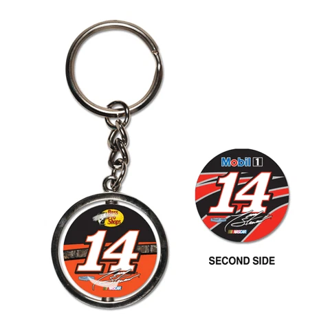 Tony Stewart Wincraft #14 Bass Pro Shops/Mobil 1 Spinner Key Ring FREE SHIP Cover