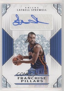 2018-19 Panini Cornerstones Franchise Pillars Crystal /49 Latrell Sprewell Auto