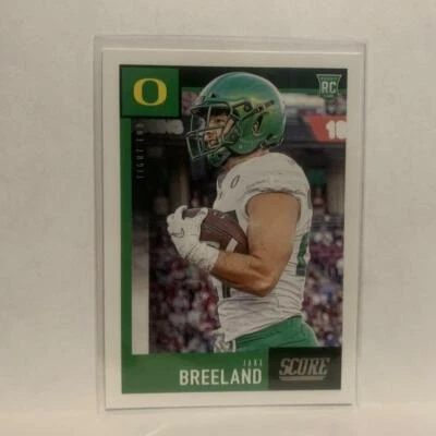 #407 Jake Breeland Rookie Oregon 2020 Score Football Card LV - Image 1 of 2