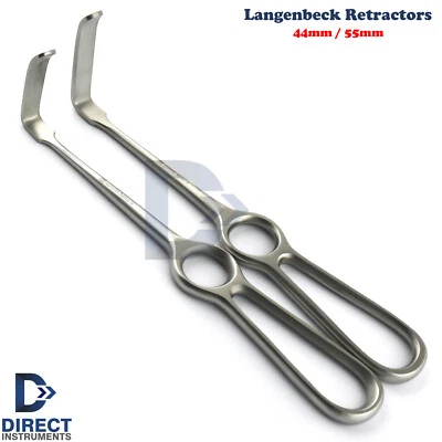 Retractor dental Langenbeck retracción de tejido blando 55 mm herramienta quirúrgica en forma de L Foto 1 de 3