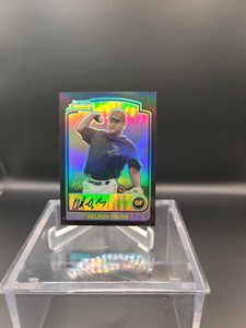 2003 Bowman Chrome Refractor Draft #BDP176 Delmon Young RC Auto Rookie Rays