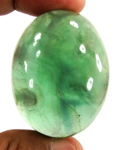 Pierre cabochon pierre pierre pierre précieuse fluorite verte naturelle 357,00 ct - 11537 - Photo 1/2