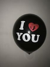 I Love You Black 16" Print Latex Valentines Day Baloons  Anniversary Balloons