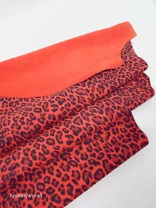 Cuero suave estampado ácido leopardo Poinciana - Imagen 1 de 3