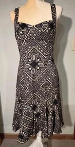 Nanette Lepore Damen V-Ausschnitt Etui Paisley Cocktailkleid Größe 6 gebraucht, in einwandfreiem Zustand - Bild 1 von 8