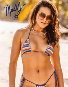 MADY DEWEY SIGNED 8x10 PHOTO SPORTS ILLUSTRATED SI SWIMSUIT MODEL BECKETT BAS - Picture 1 of 2