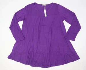 LARACE Para Mujer A-Tunics Manga Larga Prendas para el torso Cuello Redondo Camisa Púrpura 3X - Imagen 1 de 10