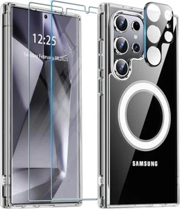 Funda Magnética Compatible con Samsung Galaxy S24 Ultra Transparente, Protector Pantalla - Imagen 1 de 6