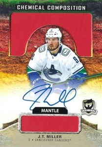 J.T. Miller 2020-21 Cup Chemical Composition Mantle Auto CC-JM Vancouver Canucks - Picture 1 of 2
