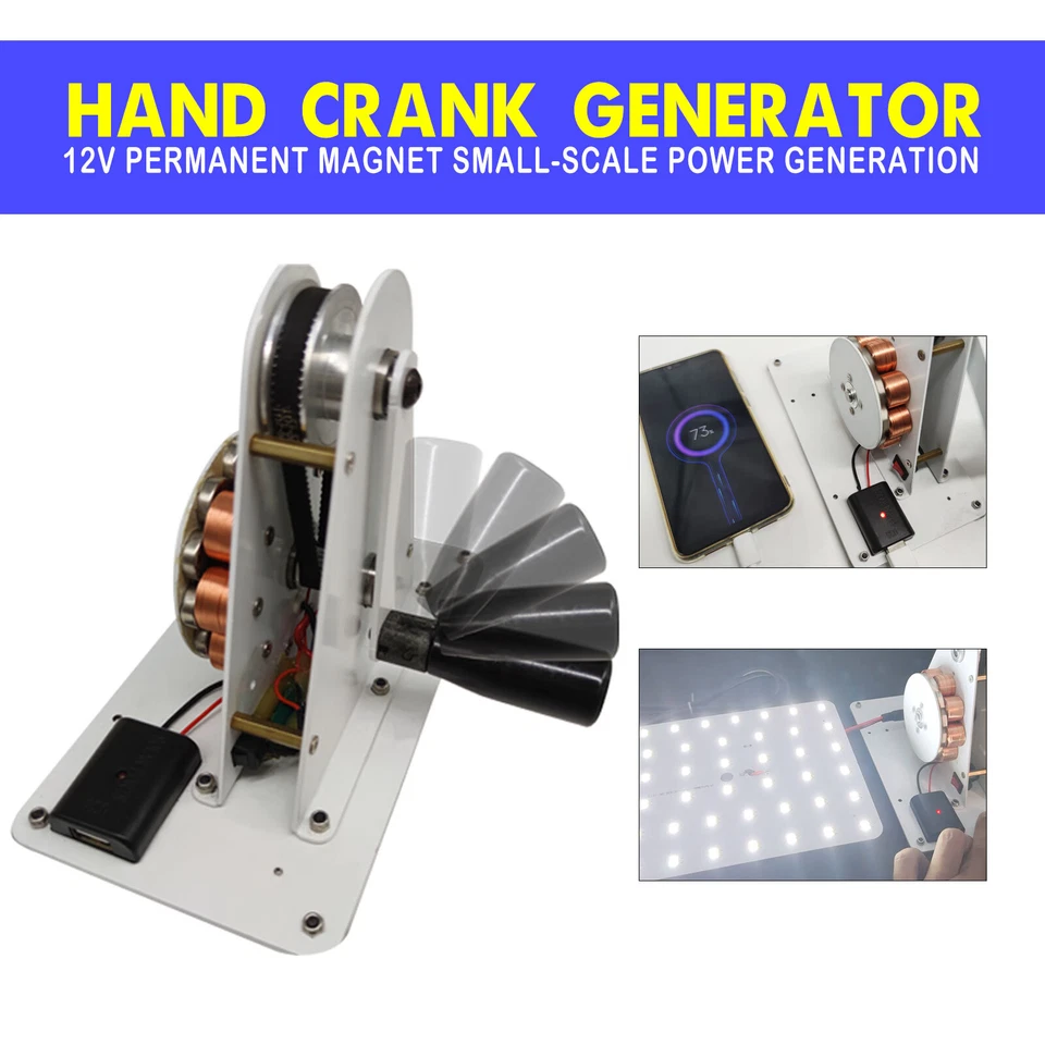 Portable Hand Crank Generator Outdoor Survival Emergency Manual Power Charger - Image 1 of 4