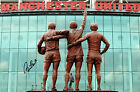 Bobby CHARLTON Signed Manchester Utd Holy Trinity Autograph Photo AFTAL COA