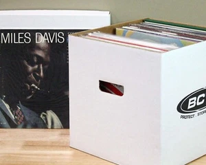 10 BCW Record Storage Boxes For 33 RPM 12" Vinyl LP Record Albums Archival w Lid - Picture 1 of 13