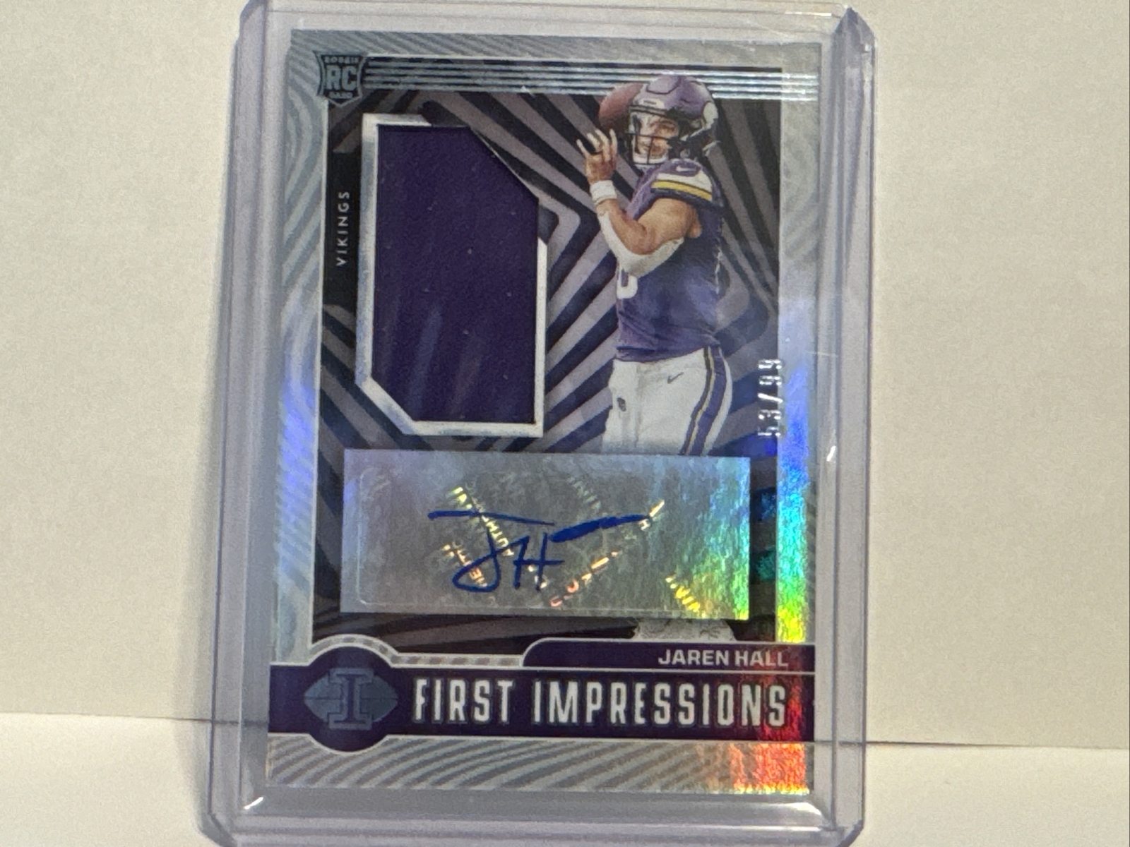 2023 Illusions First Impressions Blue Jaren Hall /99 ROOKIE PATCH AUTO RPA